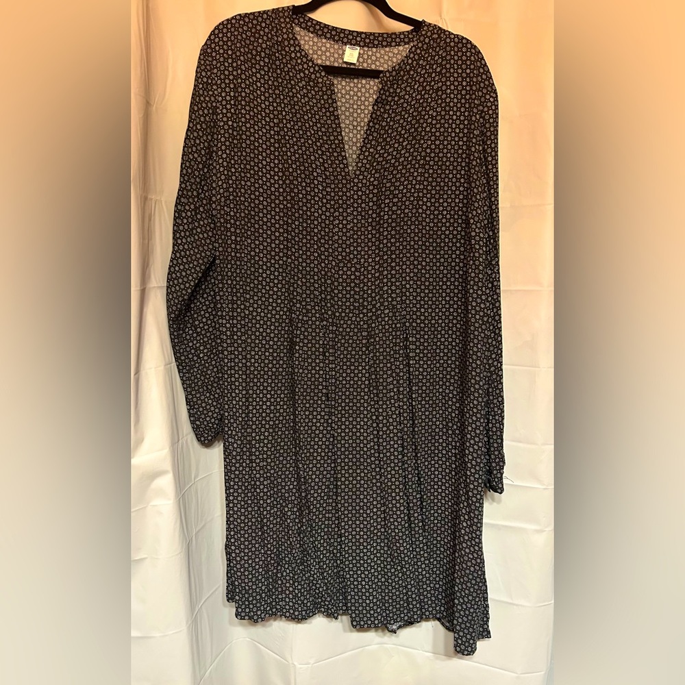 Black print dress